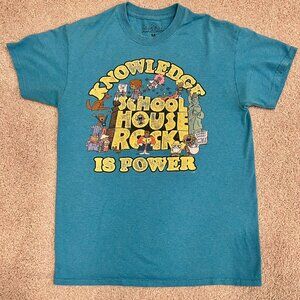 Vintage Look Blue School House Rock T-shirt Medium M
